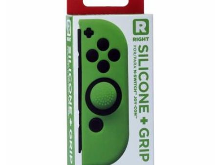 Capa Silicone + Grips Nintendo Switch - Joy-Con Direito Verde For Discount