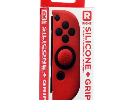 Capa Silicone + Grips Nintendo Switch - Joy-Con Direito Vermelho Cheap