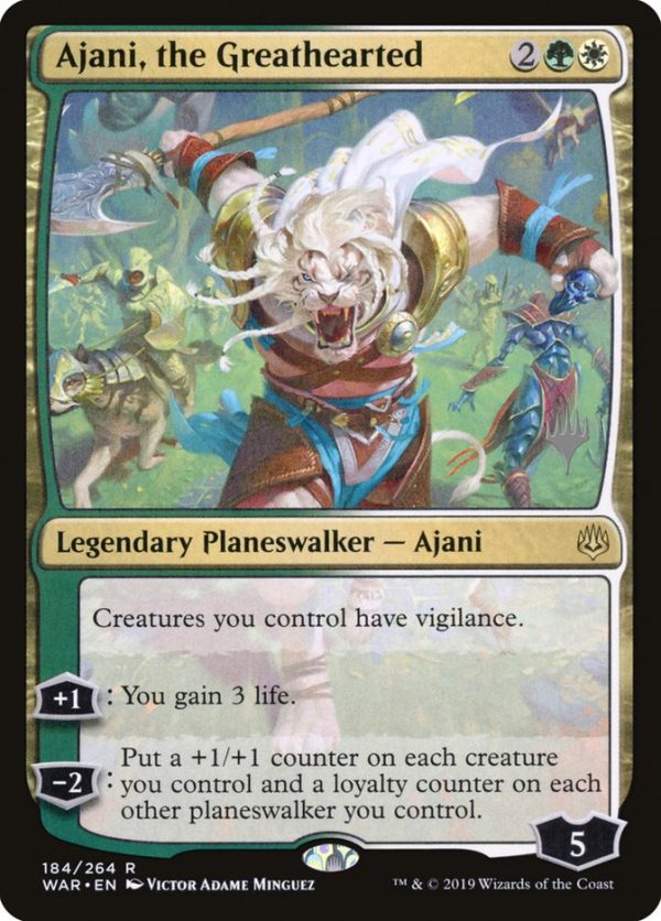 Ajani, the Greathearted (Promo Pack) [War of the Spark Promos] Fashion