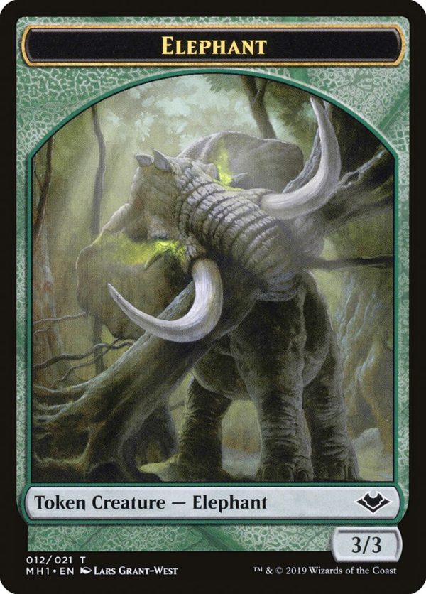 Bird (003)    Elephant (012) Double-Sided Token [Modern Horizons Tokens] For Sale