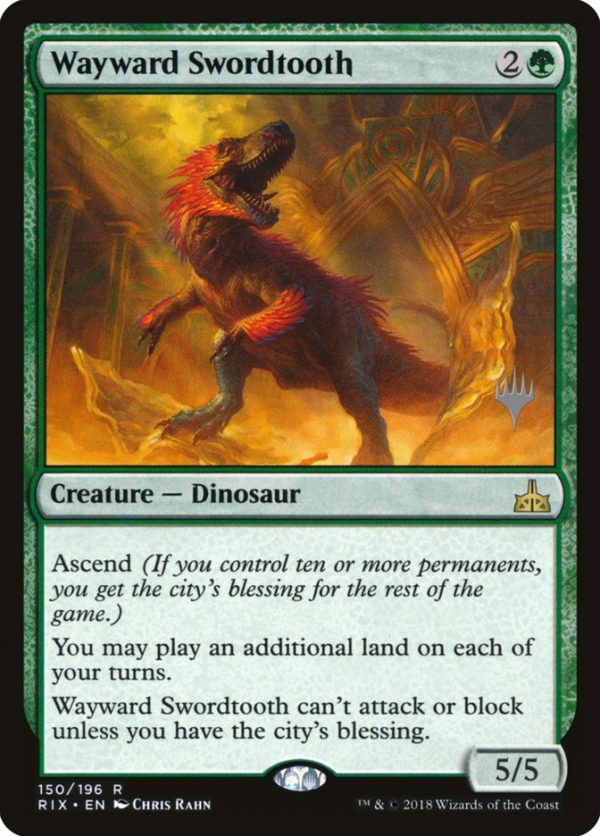 Wayward Swordtooth (Promo Pack) [Rivals of Ixalan Promos] Sale