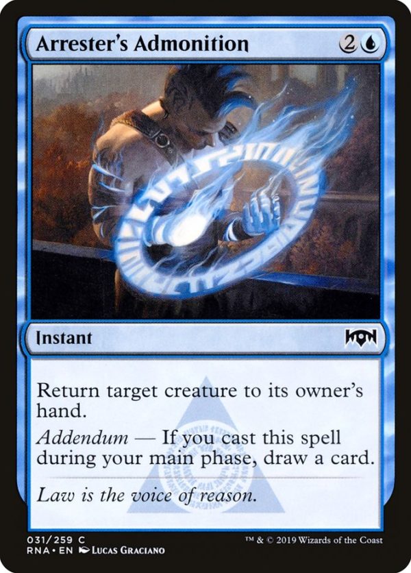 Arrester s Admonition [Ravnica Allegiance] For Discount