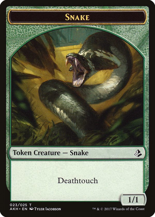 Aven Initiate    Snake Double-Sided Token [Amonkhet Tokens] Online Sale