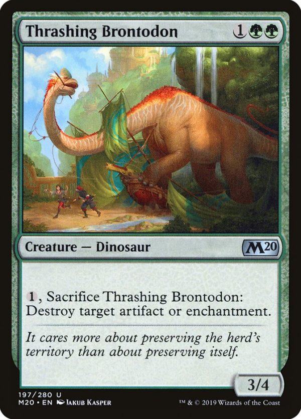 Thrashing Brontodon [Core Set 2020] on Sale