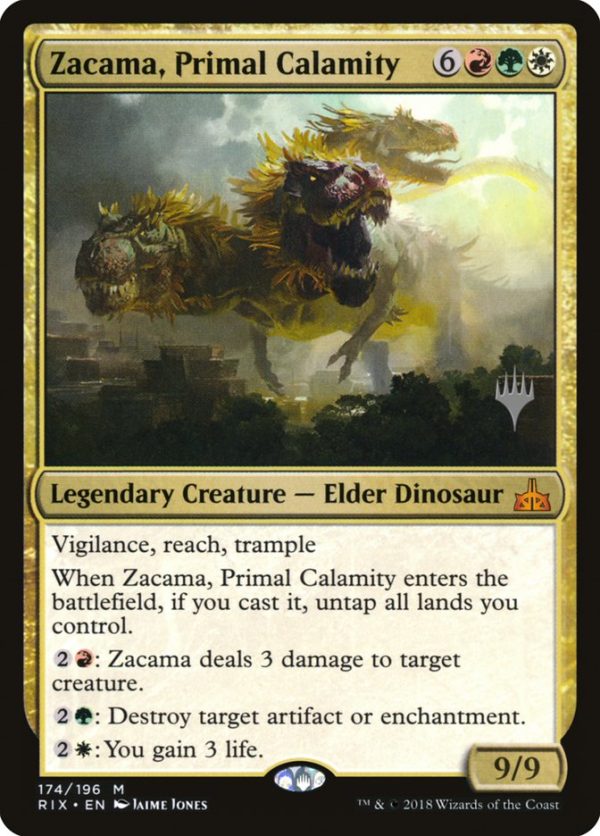 Zacama, Primal Calamity (Promo Pack) [Rivals of Ixalan Promos] Fashion