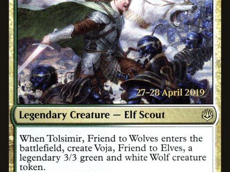 Tolsimir, Friend to Wolves [War of the Spark Prerelease Promos] Online now