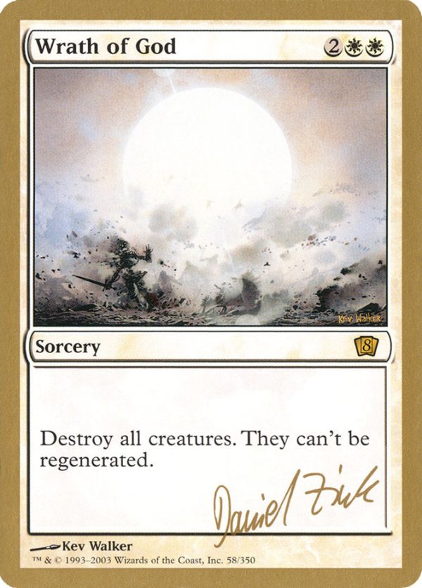 Wrath of God (Daniel Zink) [World Championship Decks 2003] Fashion