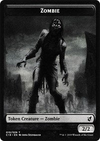 Zombie (010)    Zombie (011) Double-Sided Token [Commander 2019 Tokens] Online