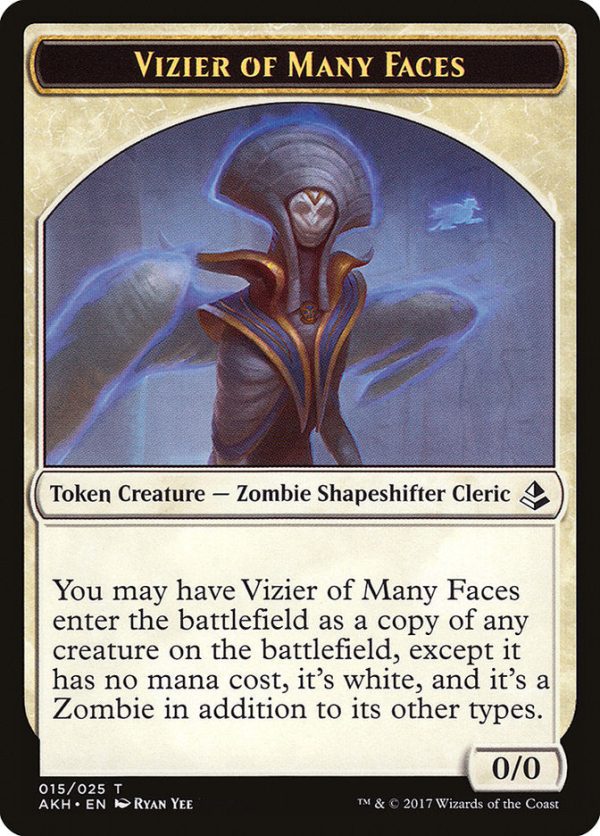 Vizier of Many Faces    Zombie Double-Sided Token [Amonkhet Tokens] Sale