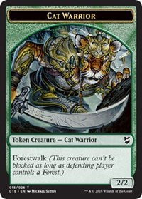 Cat Warrior    Elemental Double-Sided Token [Commander 2018 Tokens] on Sale