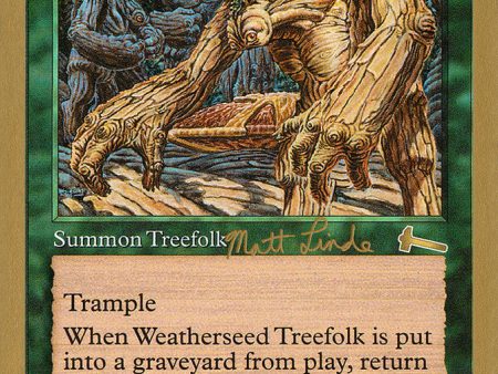 Weatherseed Treefolk (Matt Linde) (SB) [World Championship Decks 1999] Hot on Sale