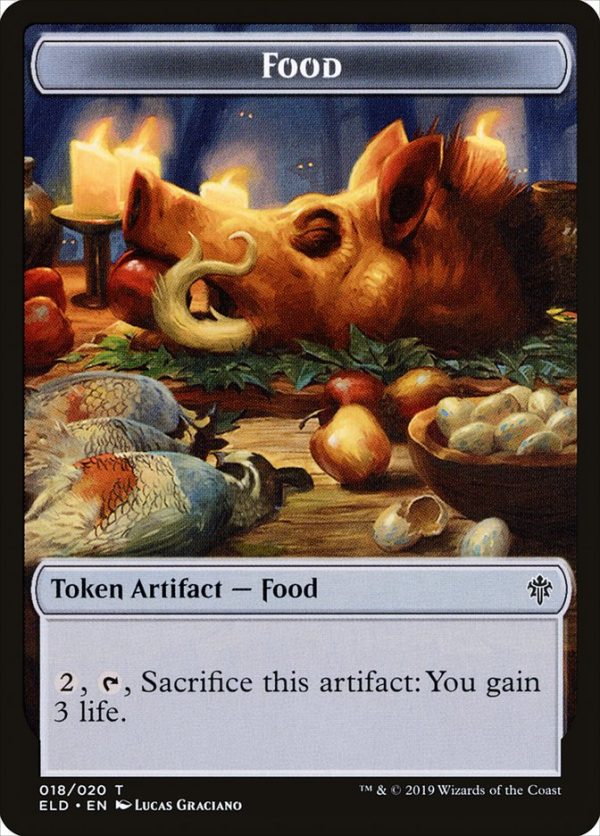 Boar    Food (18) Double-Sided Token [Throne of Eldraine Tokens] Online Hot Sale