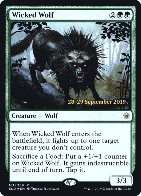 Wicked Wolf [Throne of Eldraine Prerelease Promos] Sale