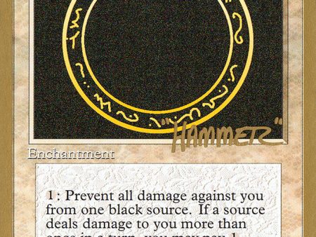 Circle of Protection: Black (Shawn  Hammer  Regnier) (SB) [Pro Tour Collector Set] For Sale