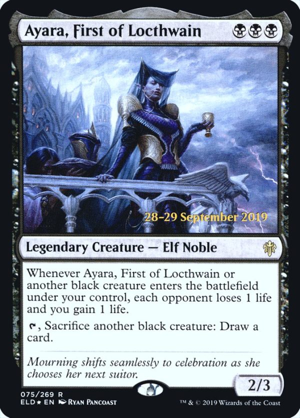 Ayara, First of Locthwain [Throne of Eldraine Prerelease Promos] Discount